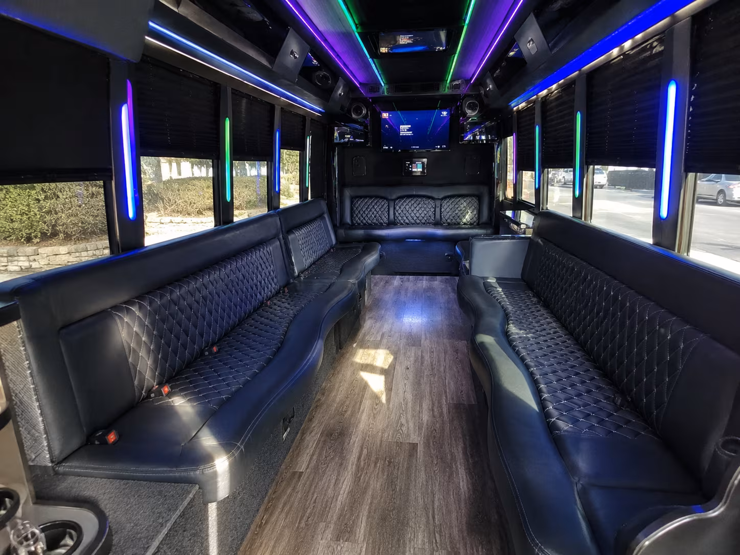 deltona 15 passenger party bus interior