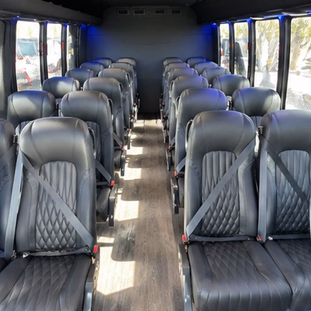 deltona 25 passenger minibus inside