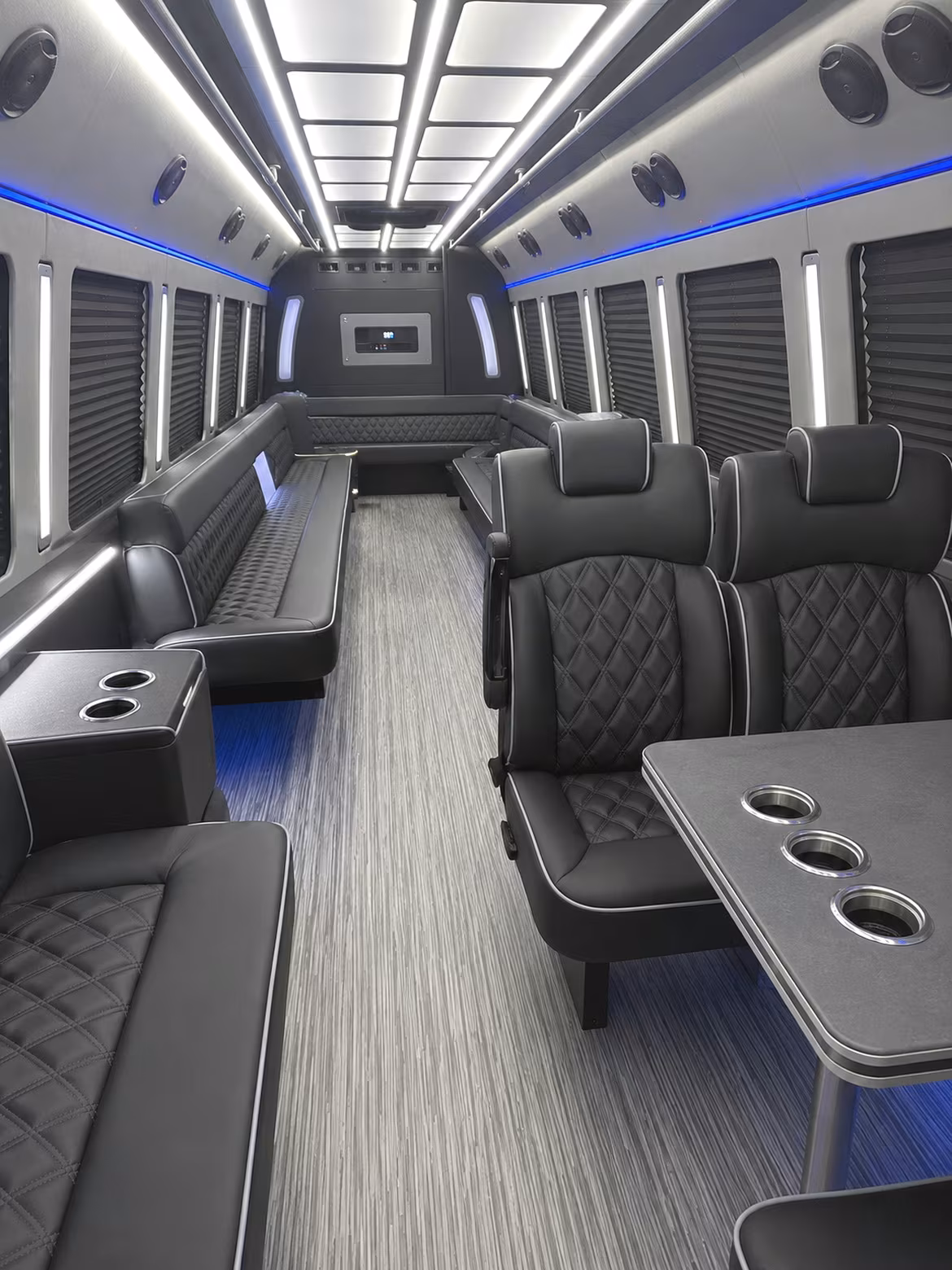 deltona 25 passenger party bus inside