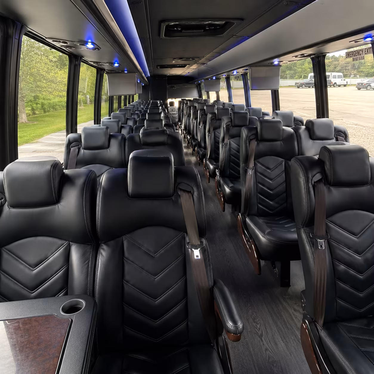 deltona 28 passenger minibus inside