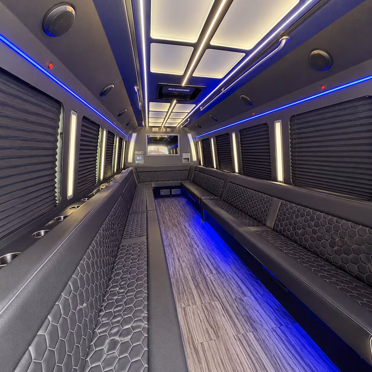 deltona 30 passenger party bus interior