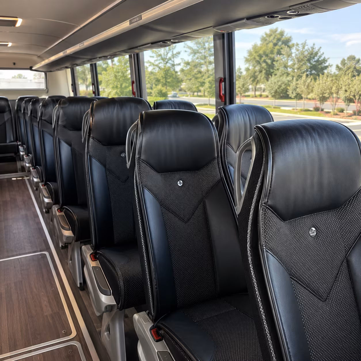 deltona 45 passenger charter bus interior