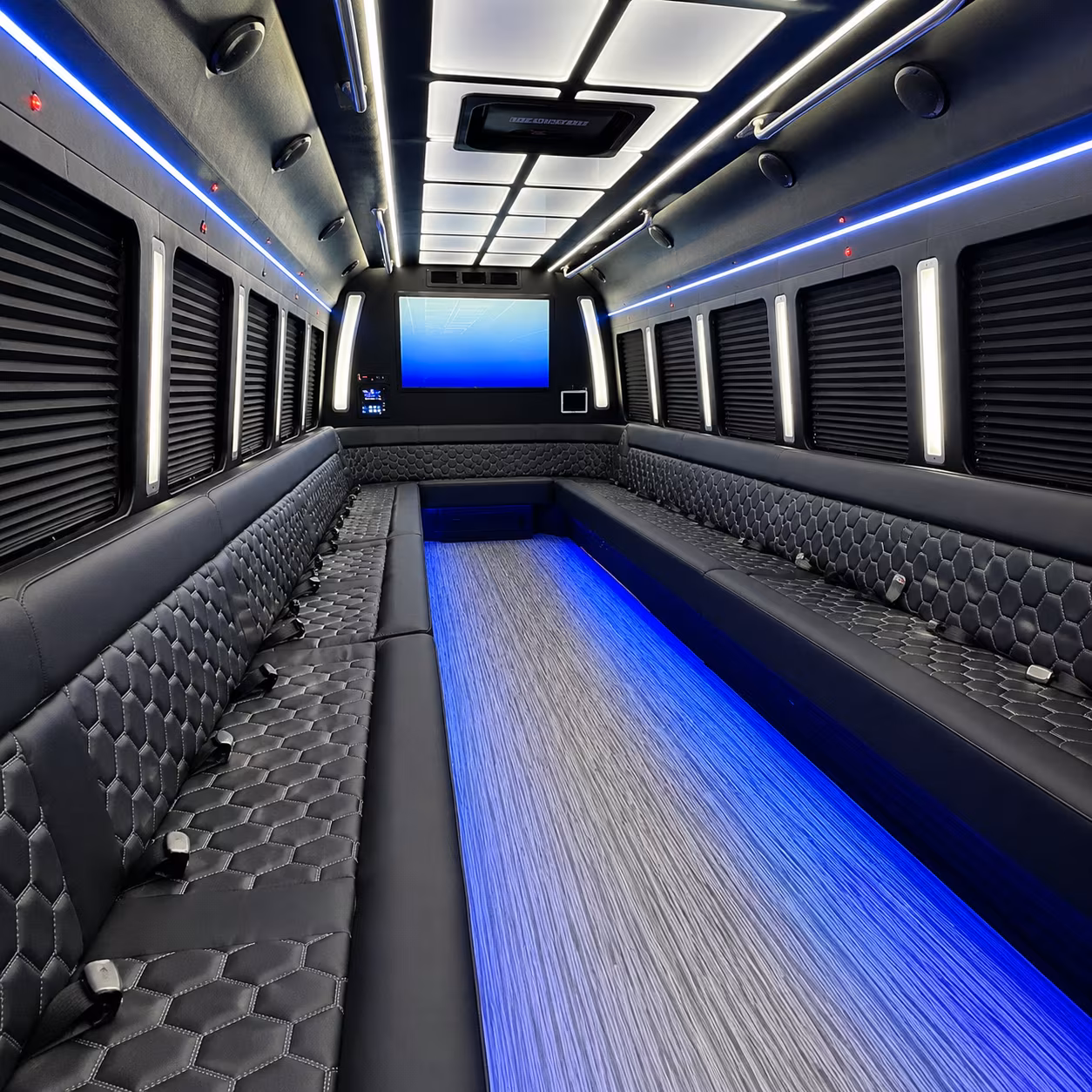 deltona 50 passenger party bus inside